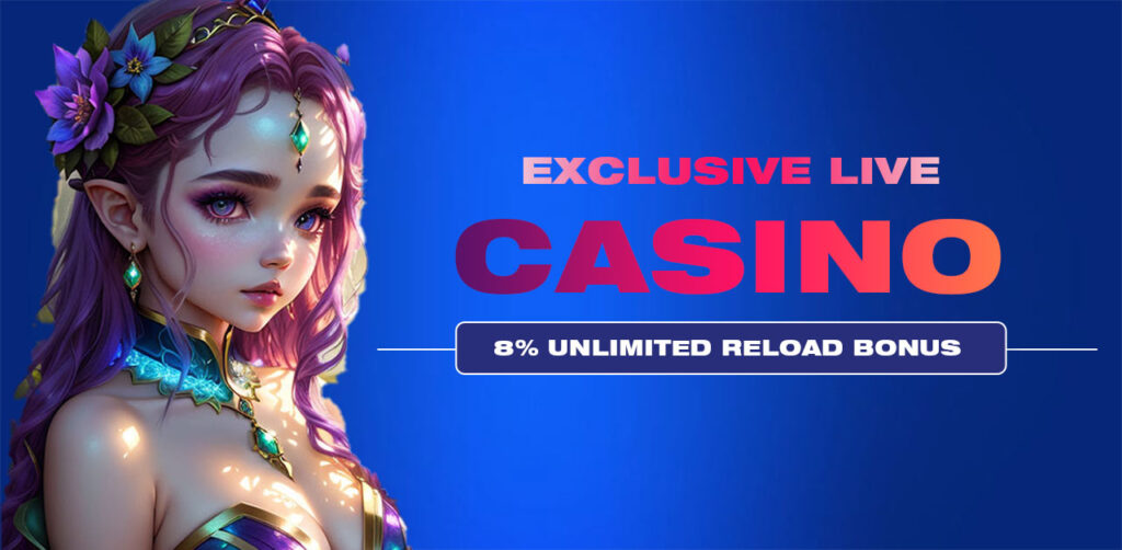 Exclusive Live Casino Offer: 8% Unlimited Reload Bonus!